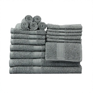 Ensemble de serviettes de bain DB Luxury 18 pièces, couleur unie, séchage rapide, broderie, collection hôtel - Product Image 3