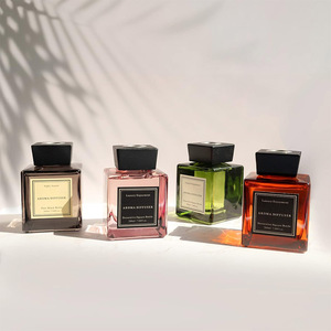 Diffusore <span class=keywords><strong>di</strong></span> Aromi in Vetro Nero Opaco Quadrato da 200ml con Logo Personalizzato, Bastoncini in Fibra Nera, Confezione Regalo Personalizzata, Fragranza per la <span class=keywords><strong>Casa</strong></span> - Product Image 4