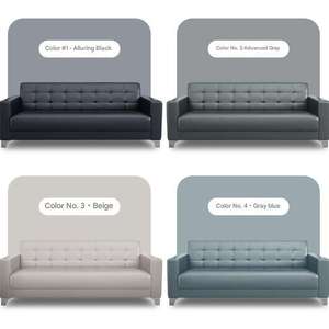 Set di Divani <span class=keywords><strong>da</strong></span> Ufficio Moderni e Minimalisti, Piccolo Divano a Tre Posti per Reception Aziendale con <span class=keywords><strong>Tavolino</strong></span> per Area Lounge Ospiti - Product Image 6
