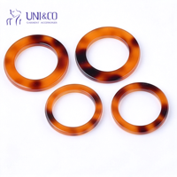 Anneaux en résine écaille de tortue 20-40mm sans nickel, connecteurs en plastique pour maillots de bain, alternative aux boucles de ceinture de bikini et de vêtements