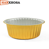 Plateau de cuisson rond en aluminium de qualité alimentaire de 1100 ml avec couvercle, récipient à gâteau jetable