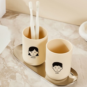 Caja de Almacenamiento de Cepillos de Dientes Portátil de Plástico con Diseño de Dibujos Animados, Vaso para Enjuague Bucal, Portavasos para el Hogar - Product Image 4