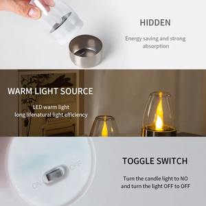 Bougies électroniques solaires pour l'extérieur Lanternes de table à thé sans flamme pour jardin, mariage, café, décoration de Noël - Product Image 4