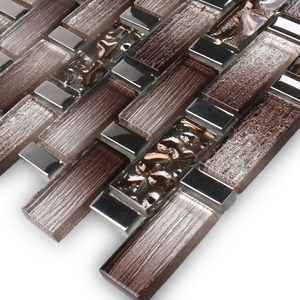 Trang Trí Tường Pha Lê Hỗn Hợp Nâu 3D Gương Kính Khảm Gạch Ốp Tường <span class=keywords><strong>Mosaic</strong></span> - Product Image 1