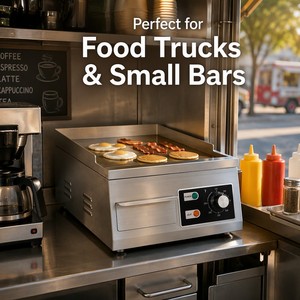 Commercial Electric <b>Flat</b> <b>Top</b> <b>Griddle</b> Countertop 220V Restaurant Grill for Burger Steak Bacon Egg Fast Food Cooking - Product Image 5