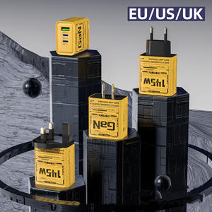 EU/VS/VK Stekker Nieuwe 145W <span class=keywords><strong>3</strong></span>-poorts USB Snellader 145W Type-C GaN Telefoonlader USB-C QC <span class=keywords><strong>3</strong></span>.0 Supersnelle Lader Adapter - Product Image 2