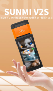   Terminal de point de vente mobile V2s avec Android 14 et imprimante thermique Bluetooth pour la billetterie des bus urbains - Product Image 3