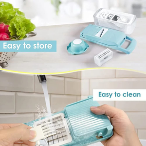 <b>Vegetable</b> Chopper Onion <b>Cutter</b> 14 in 1 Professional Mandoline Slicer for Kitchen <b>Multifunctional</b> Food Chopper for Potato Tomato - Product Image 3