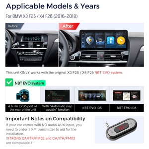 Xtrons 12.3 "IPS màn hình cảm ứng Android 13 64GB đài phát thanh xe cho BMW X3 F25 X4 F26 2016 2018 Carplay màn hình Android tự động estereo - Product Image 3