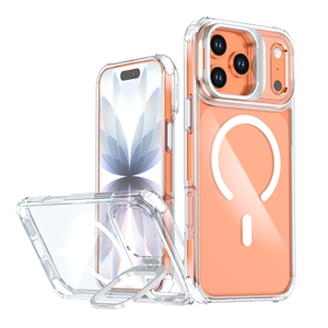 Magnetic Transparent Phone Case for iPhone 17 Pro Max TPU <b>PC</b> Shockproof Cover <b>Wireless</b> Charging Case - Product Image 1