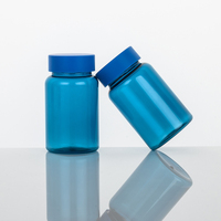 Bouteilles en plastique PET pour capsules de vitamines, médicaments et compléments alimentaires, vert bleu, 75 ml, 100 ml, 120 ml, 150 ml, 200 ml, 250 ml, 300 ml
