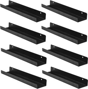 Paquete de 8 soportes de discos de vinilo montados en la pared de Metal de alta calidad, diseño Simple, Material de hierro, estantes de exhibición empaquetados en cartón - Product Image 1