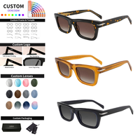 Lunettes de soleil rectangulaires fines en acétate polies à la main, style vintage minimaliste avec décorations métalliques, pour homme, idéales pour la conduite en extérieur