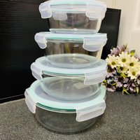Ensemble de rangement en verre pour la cuisine, multi-capacités et multi-tailles, boîte à lunch respirante et fraîche allant au micro-ondes.