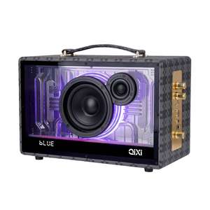 Microfono Karaoke Wireless <span class=keywords><strong>con</strong></span> Altoparlante in Legno per Feste all'Aperto, Ricaricabile V5.3 per Computer, Fornitura Diretta dalla Fabbrica - Product Image 1