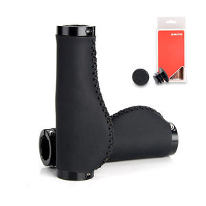 Poignées de guidon en cuir antidérapantes 22,2 mm pour VTT, en PU, cousues à la main, housses de poignées de vélo - Product Image 2