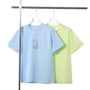 T-shirt Uomo <span class=keywords><strong>Tech</strong></span> a Maniche Corte Stile Americano di Tendenza, 240g, Tinta Unita, in Sorona, Vestibilità Ampia Vintage, Antibatterica, Asciugatura Rapida - Product Image 2