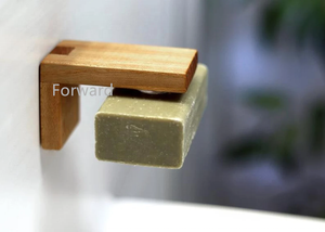 <span class=keywords><strong>Porte</strong></span>-<span class=keywords><strong>savon</strong></span> magnétique en <span class=keywords><strong>bois</strong></span> en caoutchouc massif verni fabriqué à la main - Product Image 3