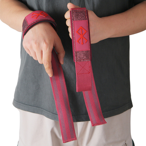 Wholesale Adjustable Deadlift Wrist Wraps Custom Logo Anime Berserk Weight Lifting Straps Neoprene for Fitness Enthusiasts - Product Image 4