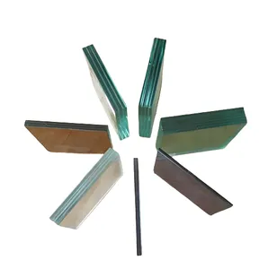 Promotional Various Durable Using 6.38mm-16.38m Frosted Tempered Laminated Glass For Balustrade