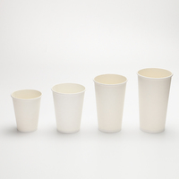 Vente en gros de tasse de pâte de bagasse en fibre de canne à sucre biodégradable écologique 8oz & 12oz jetable pour les fêtes