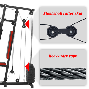 Mini Gimnasio Metálico Integrado, Equipo <span class=keywords><strong>de</strong></span> Fitness para el Hogar con Entrenamiento <span class=keywords><strong>de</strong></span> Fuerza para Pecho y Piernas - Product Image 3