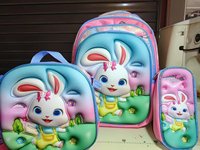 Ensemble de 3 sacs d'école pour enfants avec personnage de dessin animé 3D de 16 pouces, comprenant une trousse à crayons et un sac à lunch, sacs d'école en gros pour les élèves du primaire