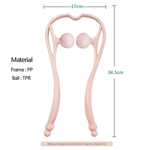 <strong>Self</strong> Shiatsu Two-Point Deep Tissue Muscle Manual U Shaped Handheld <strong>Shoulder</strong> Neck <strong>Massager</strong> Ball Tool - Product Image 2