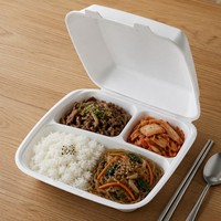 Boîte alimentaire jetable en mousse de polystyrène à compartiments, pour la vente en gros, boîte à lunch, boîte à emporter pour la restauration rapide