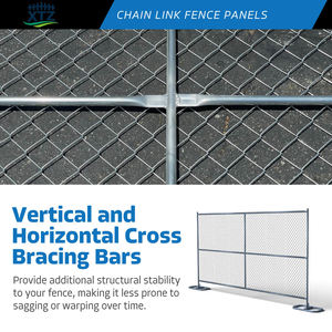 Panel de valla temporal de valla de eslabones americanos de fácil montaje impermeable personalizado - Product Image 5