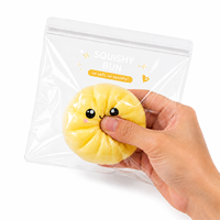 Sachet auto-scellant personnalisé en PVC transparent pour jouets anti-stress, emballage réutilisable pour jouets Squishy, vente en gros sur mesure