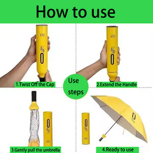 Fabrik Maßanfertigung OEM ODM Werbe-Regenschirm für Regen und Sonne 3-fach Faltbarer Weinflaschen-Regenschirm für Geschäftsgeschenke und Reisen - Product Image 2