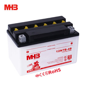 <span class=keywords><strong>Batterie</strong></span> <span class=keywords><strong>de</strong></span> <span class=keywords><strong>moto</strong></span> Mhb 12N7B-4B, régulée par soupape, plomb-acide scellé, 12v 7ah, sèche, chargée, pour motomarines - Product Image 1