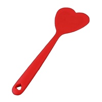 Spatule à gâteau en silicone ustensile en forme de coeur rouge Cuillère Spatules de cuisson et de pâtisserie Grattoir Pelle de cuisson antiadhésive Outils de cuisson
