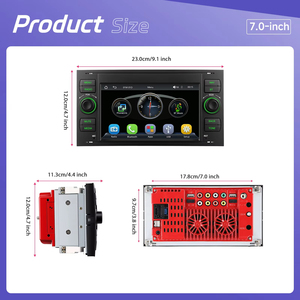 Podofo 2 DIN 7'' Car MP5 Player <b>Wireless</b> Carplay Android Auto Car Audio RDS for Ford Transit Fiesta Focus Galaxy Mondeo Fusion - Product Image 5