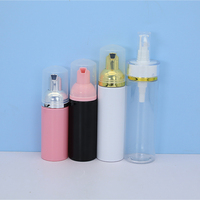 Bouteilles de lotion en plastique PET anti-fuite de couleur personnalisée, finition transparente et mate, avec pompe dorée, argentée ou rose gold