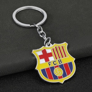 Porte-clés de football en métal durable avec breloque double rangée en acrylique et pendentif en alliage de zinc, produit officiel de collection pour fans, cadeau, Barcelone - Product Image 4