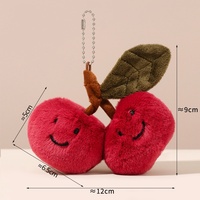 Mini poupées de fruits et légumes en peluche, porte-clés pomme, banane, fraise, poivron, orange, carotte, ananas, cerise, pendentifs en peluche