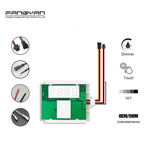 สวิตช์หรี่ไฟแบบสัมผัสสี5A <span class=keywords><strong>DC</strong></span> 12V แบบปุ่มเดียวที่แสดงเวลาและอุณหภูมิ - Product Image 2