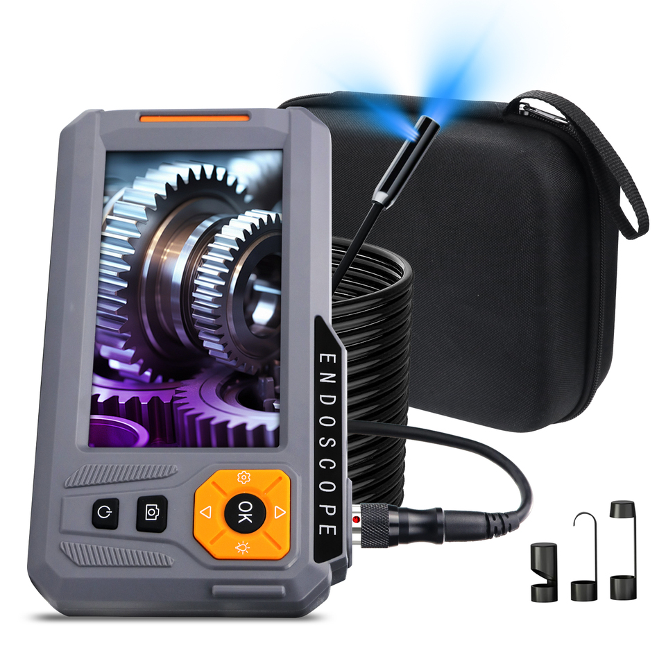 2025 Nes630 Sewer Camera 1080p Hd Industrial Endoscope Borescope 5'' Screen 8mm Inspection Snake Camera For Pipe Engine