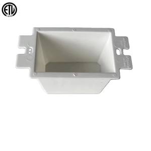 Caja de Distribución Eléctrica Extensible de 1-4 Tomas, Certificada por ETL, para Montaje en Pared/Enrasado, de PVC Blanco, IP54, Ignífuga, con Anillos de Extensión - Product Image 1