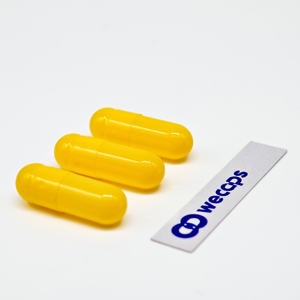 Wecaps boş hap sarı kapsüller jelatin kapsüller özel baskılı kapsül boyutu 0 - Product Image 5