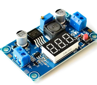 LM2596S Regulator tegangan modul daya DC-DC Buck dapat disesuaikan dengan tampilan Voltmeter Digital kategori produk ICs