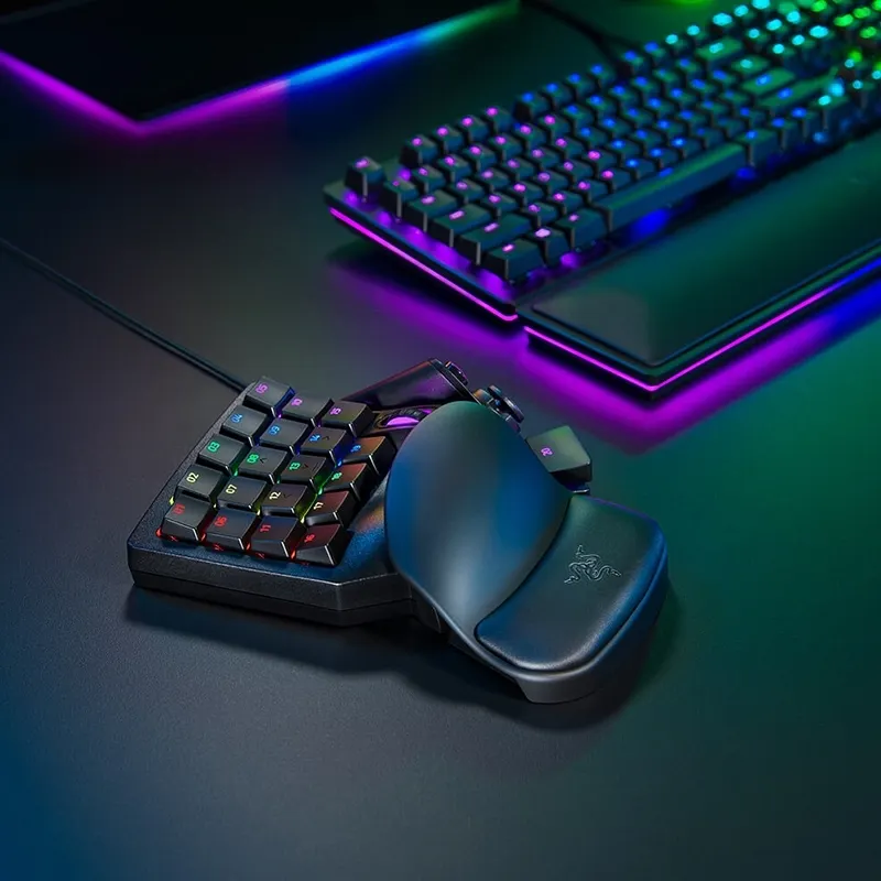 Teclado com fio programável razer tartarus pro, teclado para jogos 32 teclas