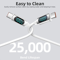 OEM Longitud 100W Pantalla digital Cable DE DATOS Carga rápida Tipo C a tipo C Teléfono móvil Usb C Pd para Macbook