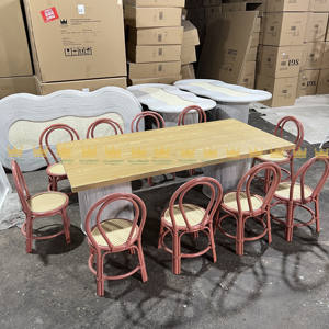 Juego de Mesa de Comedor de Ratán Rectangular y Ovalado en Oferta, Mesa de Fiesta al por Mayor para Uso en Exteriores, Parques y Hoteles - Product Image 6