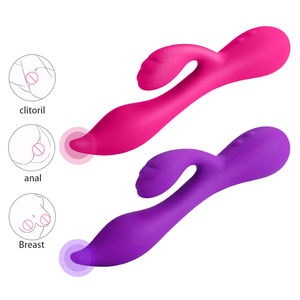 GREAT FORCE Spielzeug <span class=keywords><strong>Sex</strong></span> Erwachsenen-Silikon-Massagestab G-Punkt-Stimulation Rabbit Klitoris-Vibrator Sexspielzeug für Frauen Vagina - Product Image 1