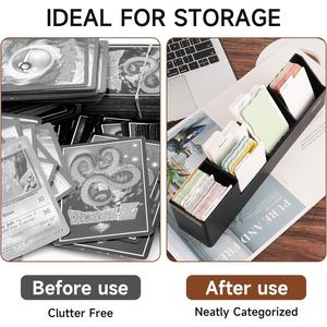 Séparateurs de cartes à collectionner, séparateurs de cartes vierges en papier blanc avec languettes pour boîtes de rangement, cartes de jeux MTG TCG et de <span class=keywords><strong>sport</strong></span> - Product Image 6