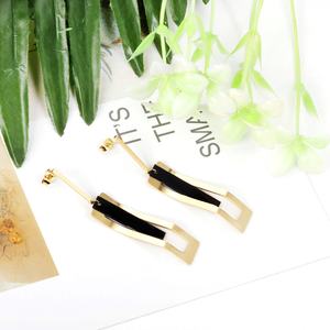 2022 New Design Popular Black and White Shells Elegant 18K Gold Plated Plating Drop Earrings Wedding/date/show Wear Earring - Product Image 6