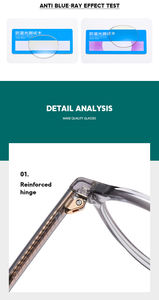 نظارات جديدة مضادة للضوء الأزرق بعدسات Cr39 للسيدات بالجملة أحدث طراز نظارات للجنسين للكمبيوتر والألعاب تحجب الضوء الأزرق - Product Image 6